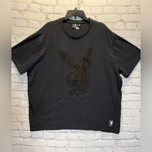 Sean John brand men's black t-shirt with Playboy logo, size 3XL